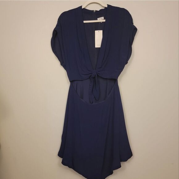 Tobi Navy Skater Dress  - Picture 2 of 5